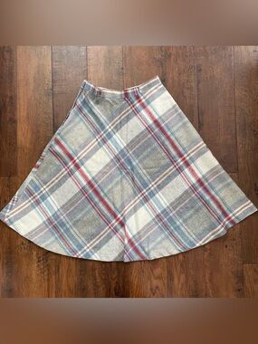 Vintage flannel wool blend skirt (size approx XS/S) made in Japan
